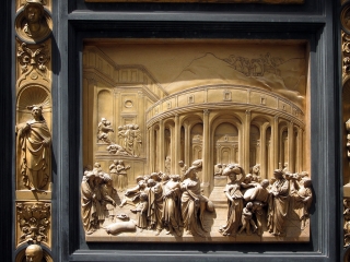 Battistero di San Giovanni, fragment Porta del Paradiso, Piazza del Duomo, Florencja - Podróżeze smakiem