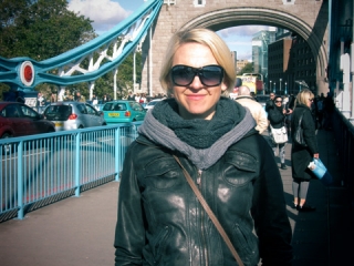 Londyn, Dorota na Tower Bridge